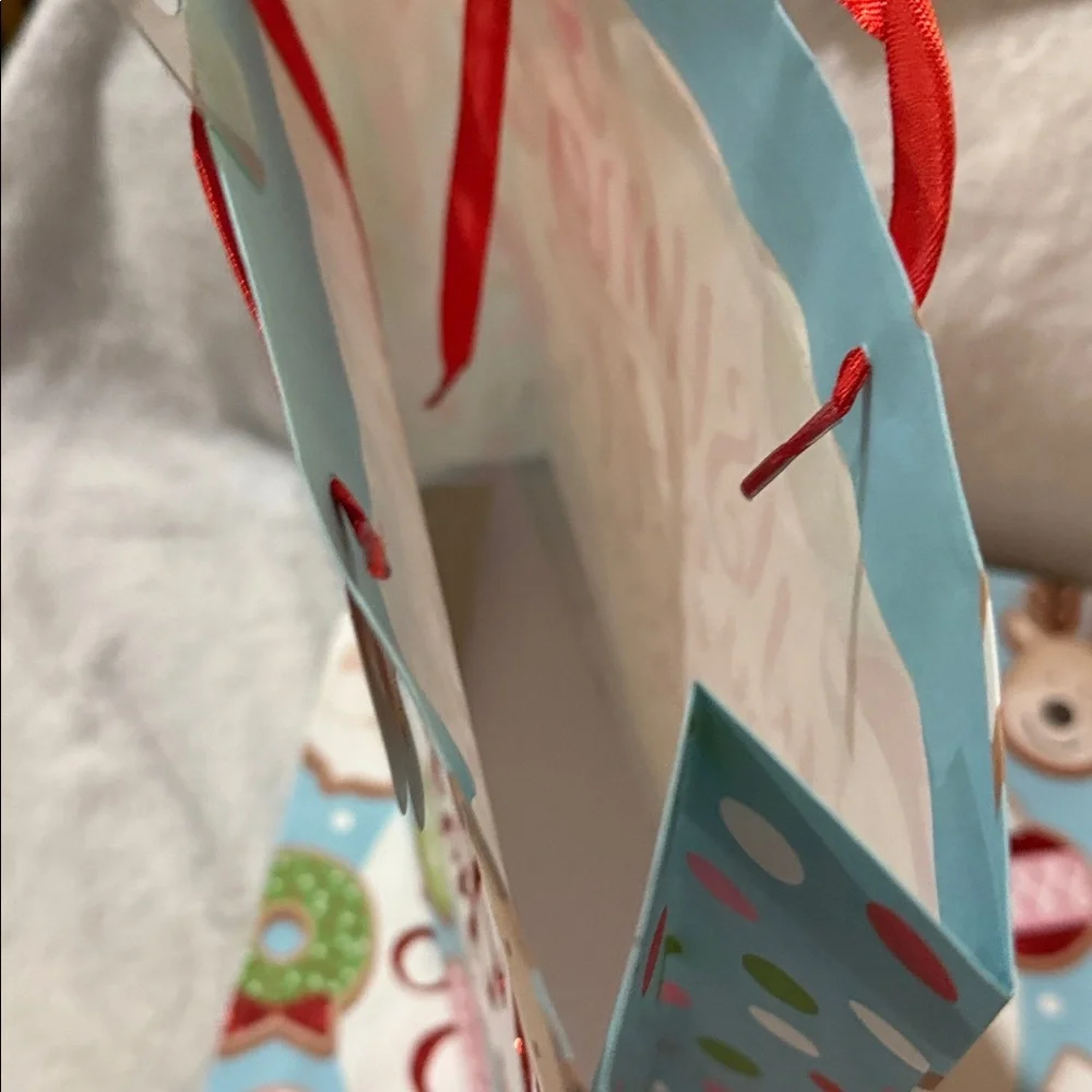 Festive Holiday Gift Bag with Red Accents